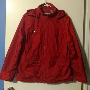 Liz Clairborne - red rain jacket